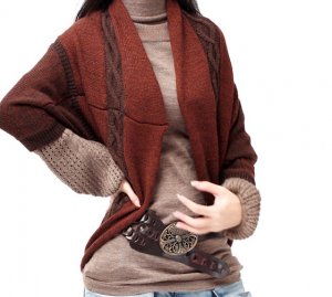 wool cardigan cape coat in fall/winter