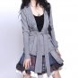 grey cardigan coat in winter