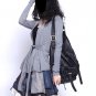 grey cardigan coat in winter