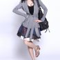grey cardigan coat in winter