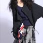 grey wool cardigan coat in winter