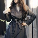 wool coat/cardigan overcoat in grey