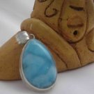 pendant Larimar Tear in silver
