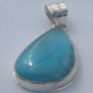 authentic blue larimar pendant in silver 925