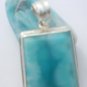 nice squater larimar pendant in sterling silver