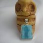 nice squater larimar pendant in sterling silver