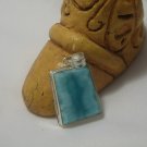 nice squater larimar pendant in sterling silver
