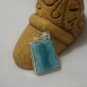 nice squater larimar pendant in sterling silver