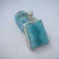 nice squater larimar pendant in sterling silver