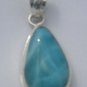 Droptear larimar pendant sterling silver 925.