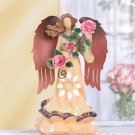Ethereal Lighted Angel With Rose