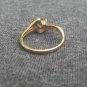 10K Yellow Gold Aquamarine Heart Prong Set Ring Size 6 1/2 6.5 1.62 Grams