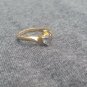 10K Yellow Gold Aquamarine Heart Prong Set Ring Size 6 1/2 6.5 1.62 Grams