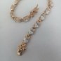 925 Sterling Silver Vermeil Clear Stone CZ? Topaz? Tennis Bracelet Vintage