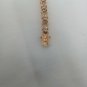 925 Sterling Silver Vermeil Clear Stone CZ? Topaz? Tennis Bracelet Vintage