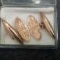Victorian 9K 9ct Rose Gold Hand Etched Carved Design Cufflinks JA&S 5.39gr Vtg