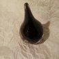 Glass Tear Drop Paperweight by F.M Ronneby Signed Rare Vintage Swedish Art Black