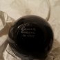 Glass Tear Drop Paperweight by F.M Ronneby Signed Rare Vintage Swedish Art Black