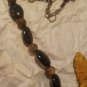 OOAK Jasper Carved Butterfly Stone Necklace 925 Sterling Silver Clasp Handmade