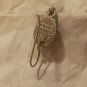 Vintage Sterling 925 Southwestern Dangle Earrings Pearls Purple Stone Signed OT