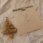 Vintage Gold Tone Rhinestone Christmas Tree Pin Brooch Bugbee & Niles New Ornate