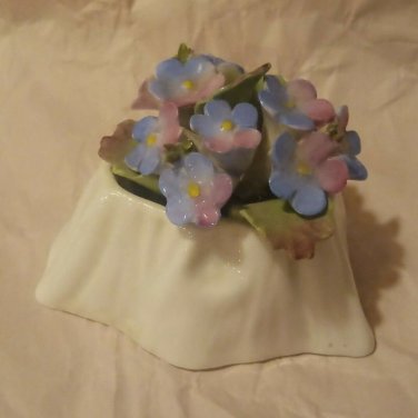 Vtg Aynsley Fine Bone China Hand Modelled Forget Me Not Flowers England Floral