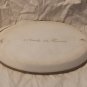 Antique/Vtg France Hand Painted Trinket Dish Brass or Bronze Trim Bowl 5" x 3"