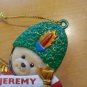 Christmas Teddy Bear Jeremy Ornament 3" Plastic Soldier Fully Molded NLD 1998