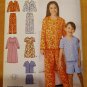 Simplicity 1575 Sewing Pattern Girls Boys Pajamas Child Kids Teen Uncut 7-14 New