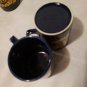 Mid Century Pick Your Poison Mug Set Cobalt Blue Gold Opium Belladonna Arsenic
