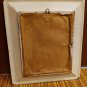 Florence Kroger Victorian Lady in Yellow Umbrella Original Frame pen Denise Vtg