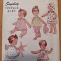 SIMPLICITY 1813 Vintage Baby Retro Style Sewing Pattern Pant Top Romper Sz XXS-L
