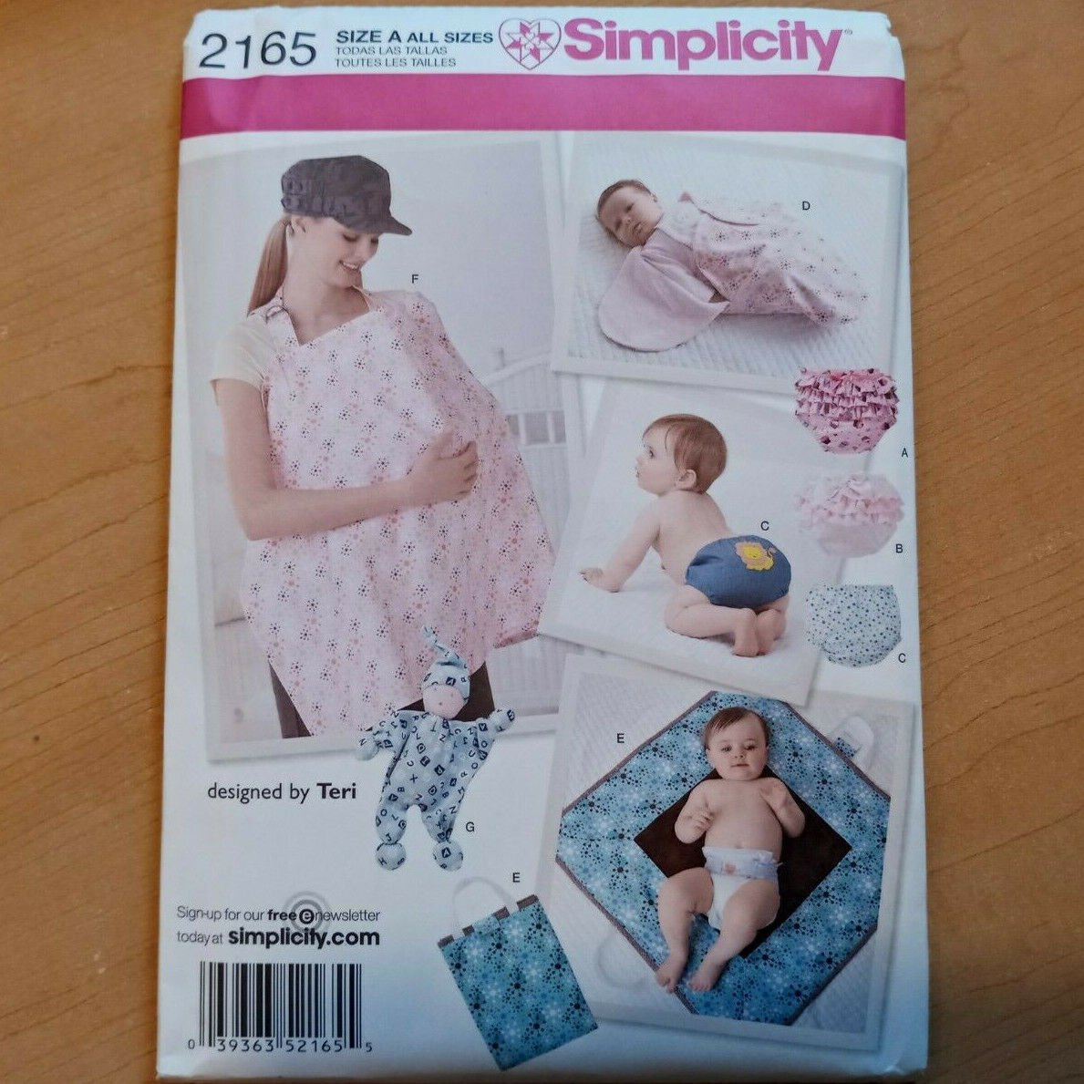 Simplicity 4225 Baby Nursing Cover Doll Diaper Cover Changing Mat Sewing Pattern