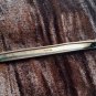 Vintage or Antique Sterling Silver Art Deco Solid Bar Pin Brooch 2.5in Detailed