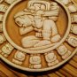 Mayan Zodiac Astrological Calendar Burnt Clay Plaque by Renato Dorfman 4.5" Vtg