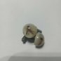 Vintage Yellow Brown Acrylic Fly Fishing Hook Cufflinks With Gold Flake Brass