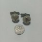 Vintage Yellow Brown Acrylic Fly Fishing Hook Cufflinks With Gold Flake Brass