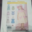Simplicity 1450 Toddlers Sz 1/2-4 Dress Top Panties Hat "6 Made Easy" New Birds
