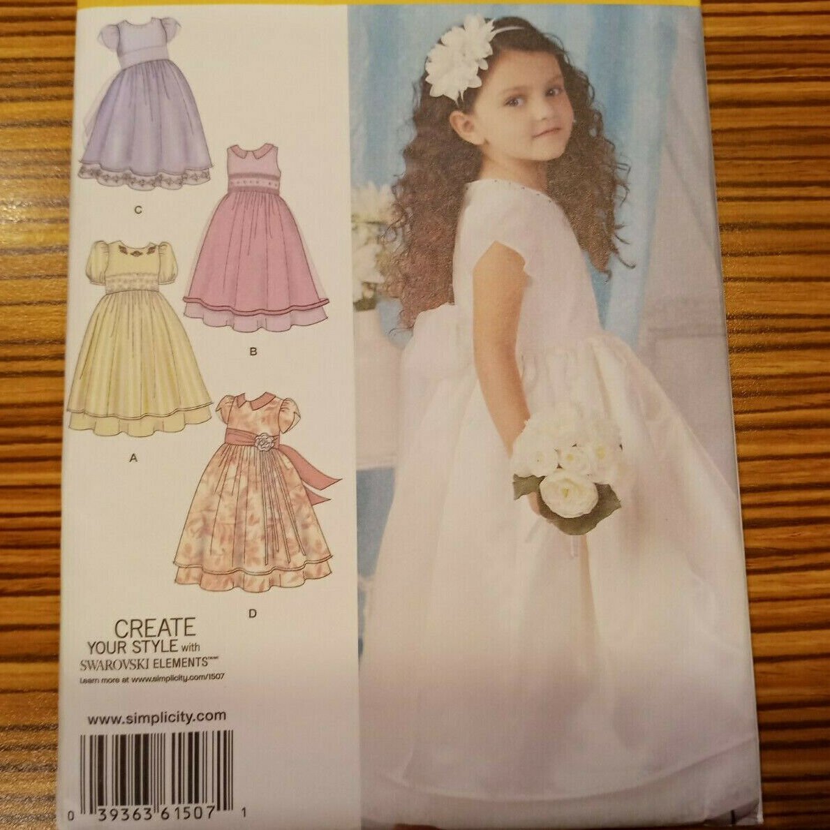 Simplicity Pattern 1507 GIRL'S SPECIAL OCCASION DRESS Party Wedding Sz 4, 5, 6, 7, 8