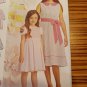 Simplicity Pattern 1211 Girls Dress Two Lengths Size 7-14 High Waist New Uncut