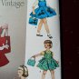 Simplicity 1075 1950's Vintage Poodle Skirt Dress Purse Size 3-8 Sewing Pattern