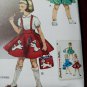 Simplicity 1075 1950's Vintage Poodle Skirt Dress Purse Size 3-8 Sewing Pattern