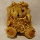 VINTAGE Teddy Bear Sewing Pin Cushion 6” Cute Creepy Halloween Voodoo Doll Scary