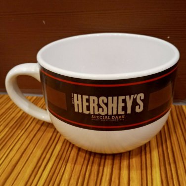 Jumbo Hershey&acirc;��s Special Dark Chocolate Large Coffee Mug Cocoa Cup Brown White
