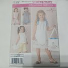 Dress Top Pants Bag Simplicity Sewing Pattern 2391 Childs 3 4 5 6 7 8 Pillowcase