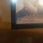 Vintage My Calf N.A. Nancy Noel Framed Embossed Seal Amish Boy Print Linen Matt