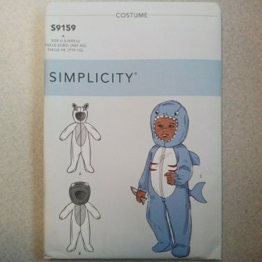Simplicity 9159 Fawn Deer, Lion & Baby Shark Animal Costumes Sz XXS-L UNCUT, NEW