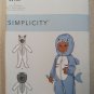 Simplicity 9159 Fawn Deer, Lion & Baby Shark Animal Costumes Sz XXS-L UNCUT, NEW