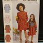 Simplicity 8708 Cottage core Dress w Raised Ruffle Neck, Sleeve Options Sz 3-6