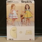 Simplicity S8854 Toddlers' Pinafore & Panties Size 1/2-4 Pattern Bloomers Uncut